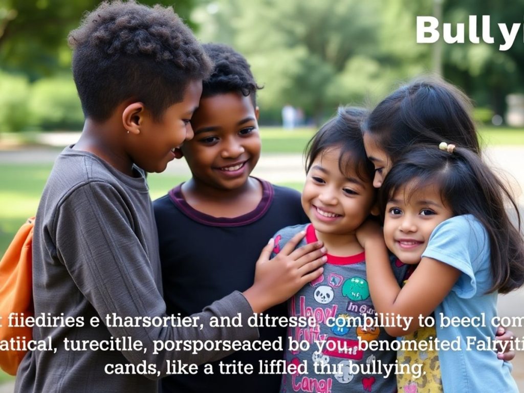 Copii susținând un prieten într-un mediu prietenos.